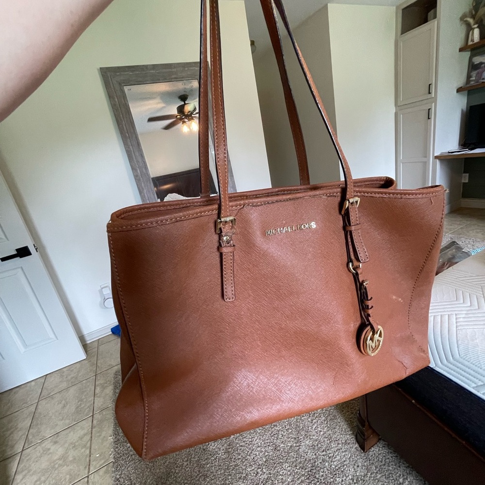 Michael Kors Brown Saffiano Leather Tote